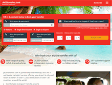 Tablet Screenshot of jet2.holidaytaxis.com